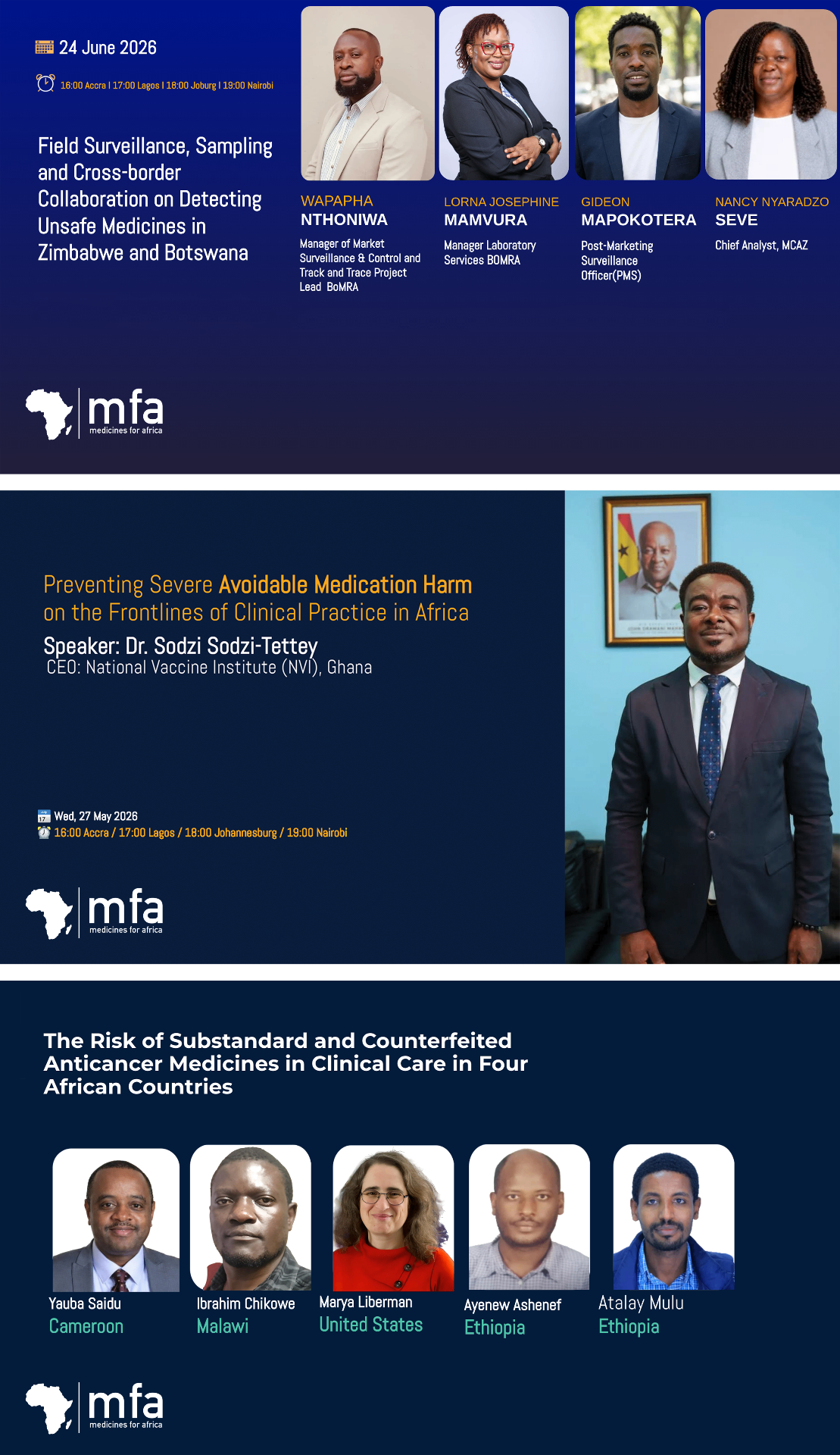 Medicines for Africa webinar series slides